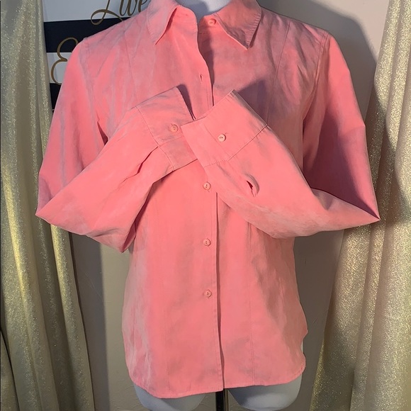 Talbots Microsuede Button-Down Small - Picture 3 of 7